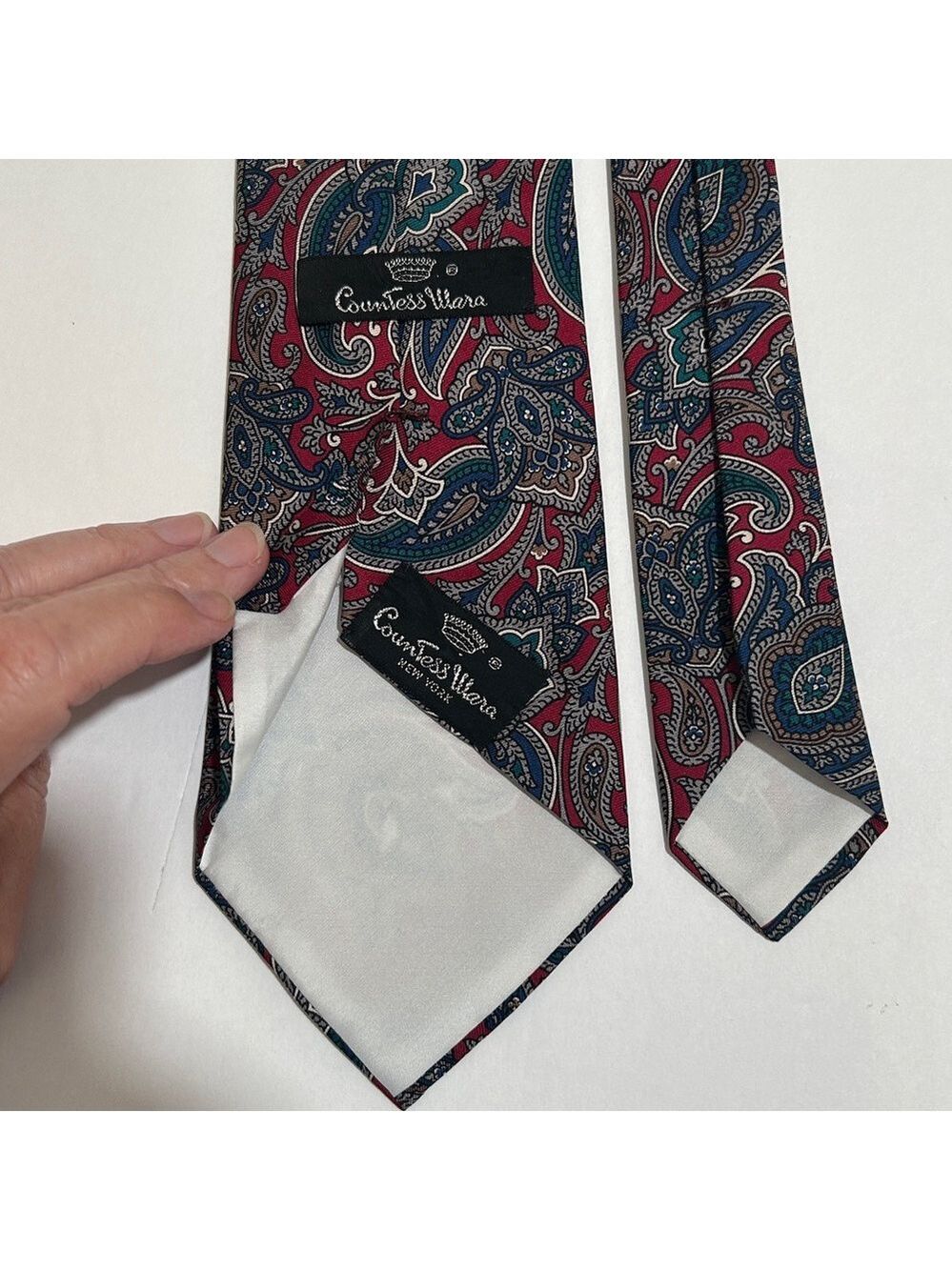 Countess Mara Paisley and Abstract Patterned Ties Set of 2. - Picture 3 of 10